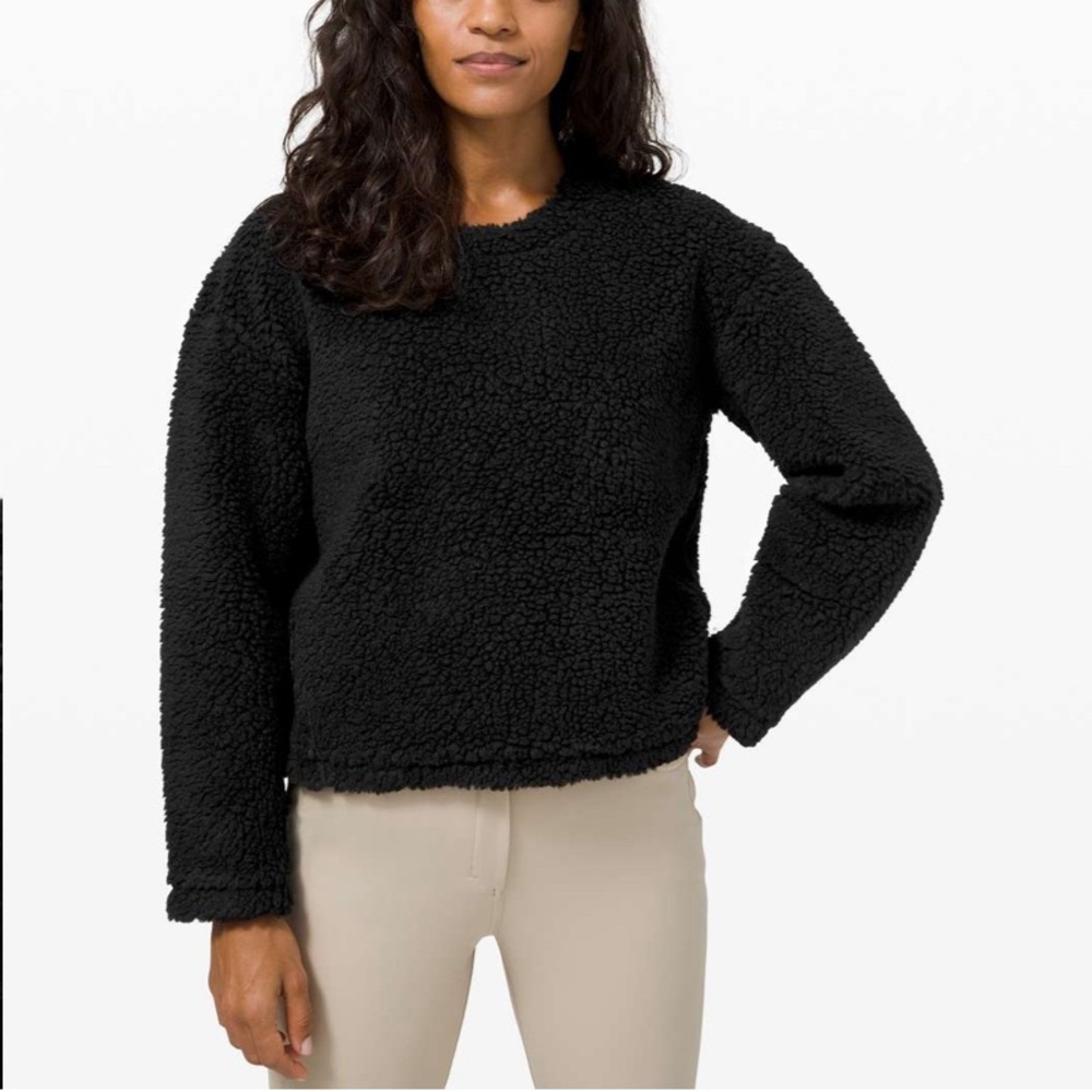 LULULEMON whenever crew wool size 4 black